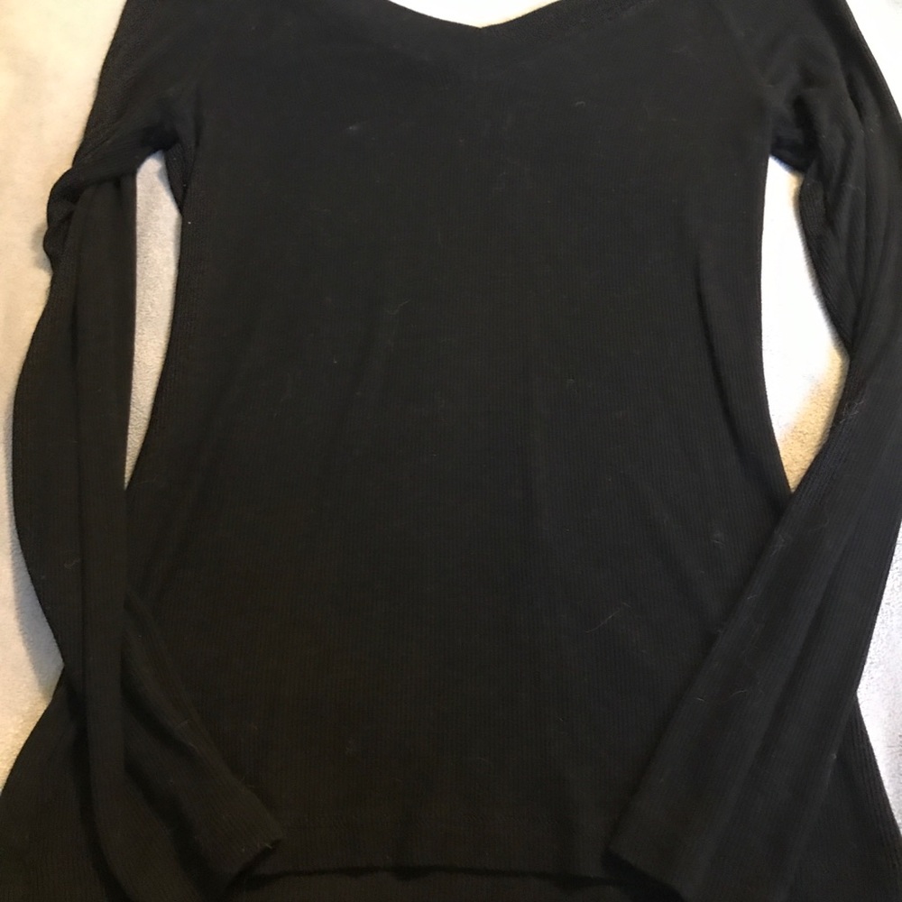 Ladies Black BeBe Long Sleeved Top - Picture 3 of 4